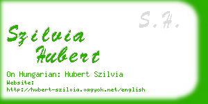 szilvia hubert business card